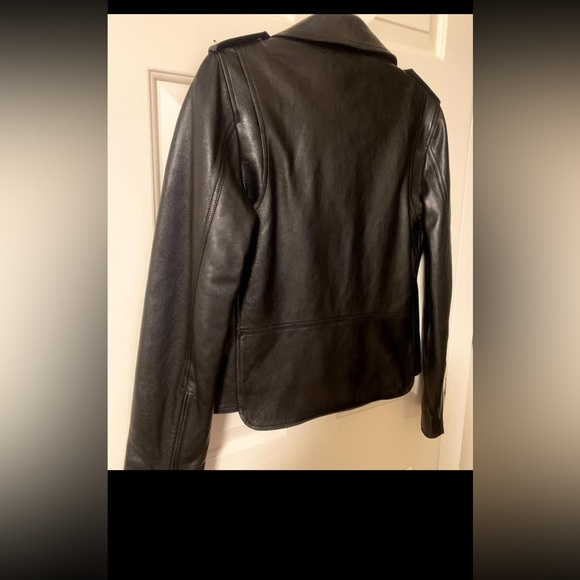 Brand New Helmut Lang Black Leather Biker Jacket Small - Picture 2 of 6